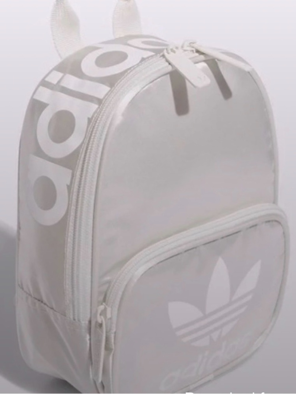 Adidas Mini Backpack White | Trefoil Logo Small Backpack | Sporty Streetwear Bag